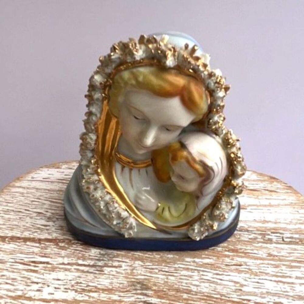 Sanmyro Madonna and Child figurine vintage Japan hard to find